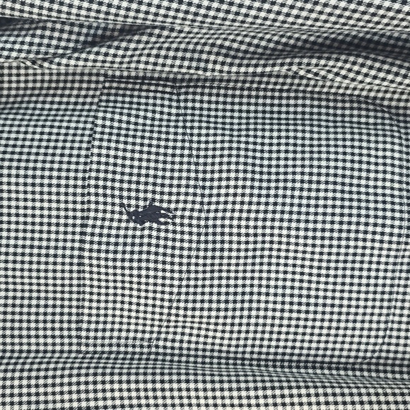 Polo Ralph Lauren/Blue Label Mens Black white checked Longsleeve SHIRT Sz.XL - Picture 4 of 7